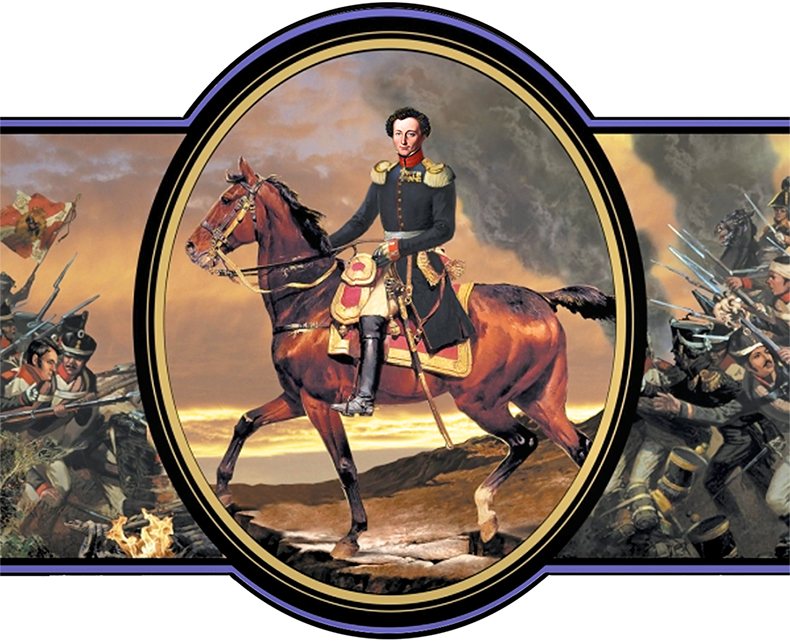 Illustration Clausewitz on horseback